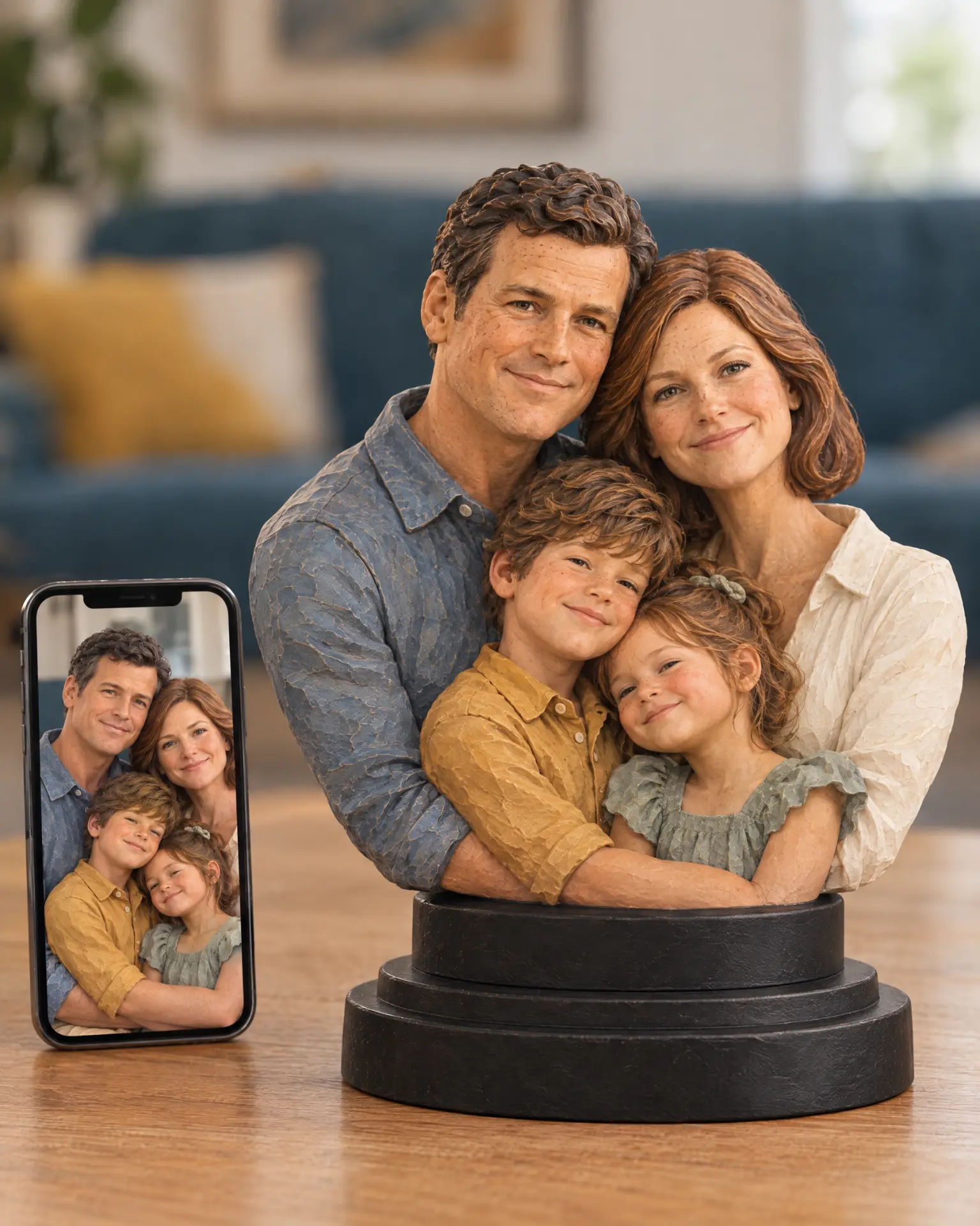 Family sculpture — Parents & child